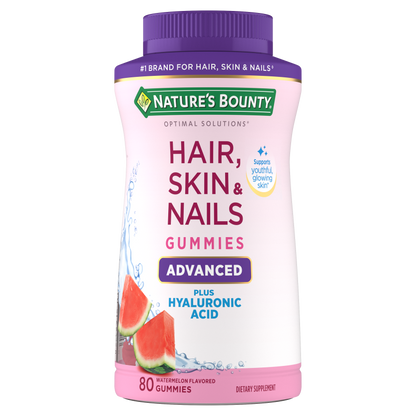 Advanced Hair, Skin & Nails + Hyaluronic Acid Gummies