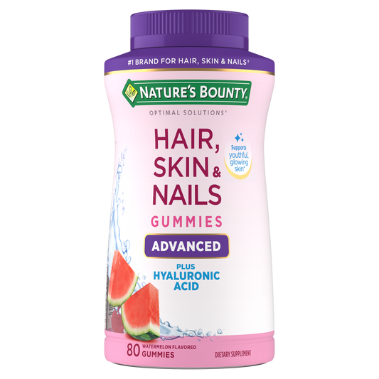 Advanced Hair, Skin & Nails + Hyaluronic Acid Gummies