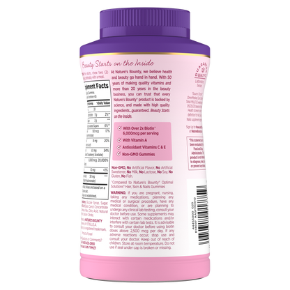 Advanced Hair, Skin & Nails + Hyaluronic Acid Gummies